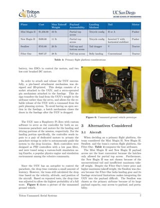 Triton UAS Technical Design Paper 2020-2021 | PDF