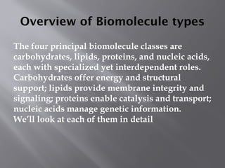 Biomolecules as the Chemical Basis of Life | PPTX
