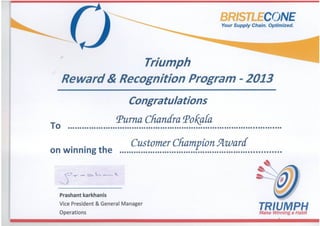 Customer Champion Award