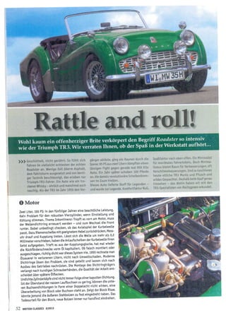 Triumph TR3 - rattle and roll - british classics 6-2013