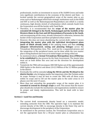 Trivandrum Develop Chart Trivandrum Master Plan Inputs - Final | PDF