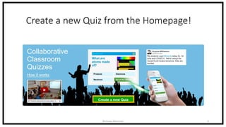 Create a new Quiz from the Homepage!
Nicholas Morrison 6
 