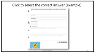 Click to select the correct answer (example)
Nicholas Morrison 9
 