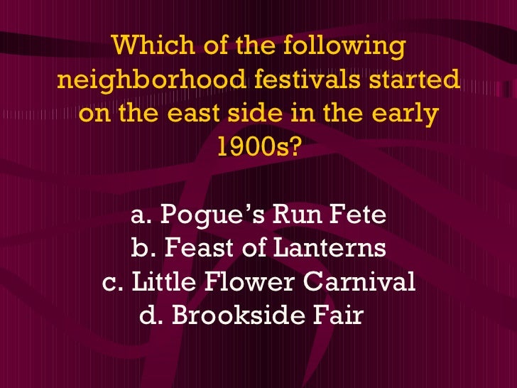 nesco east side trivia