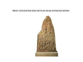 What civilization was settled near Eufrates river?