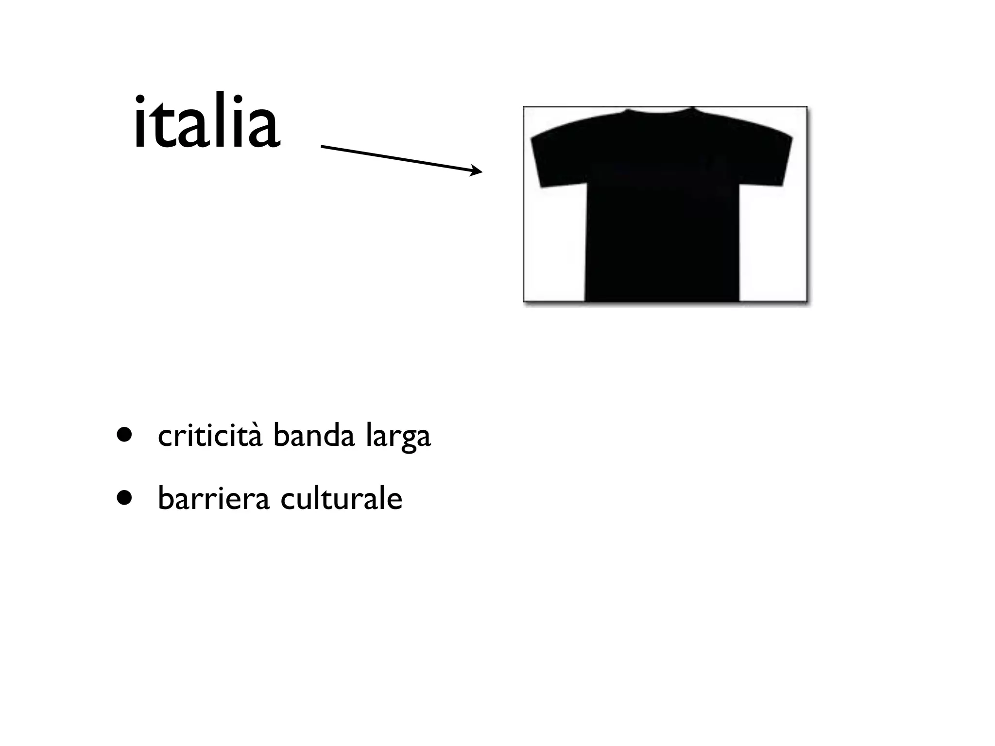 italia


•   criticità banda larga

•   barriera culturale
 