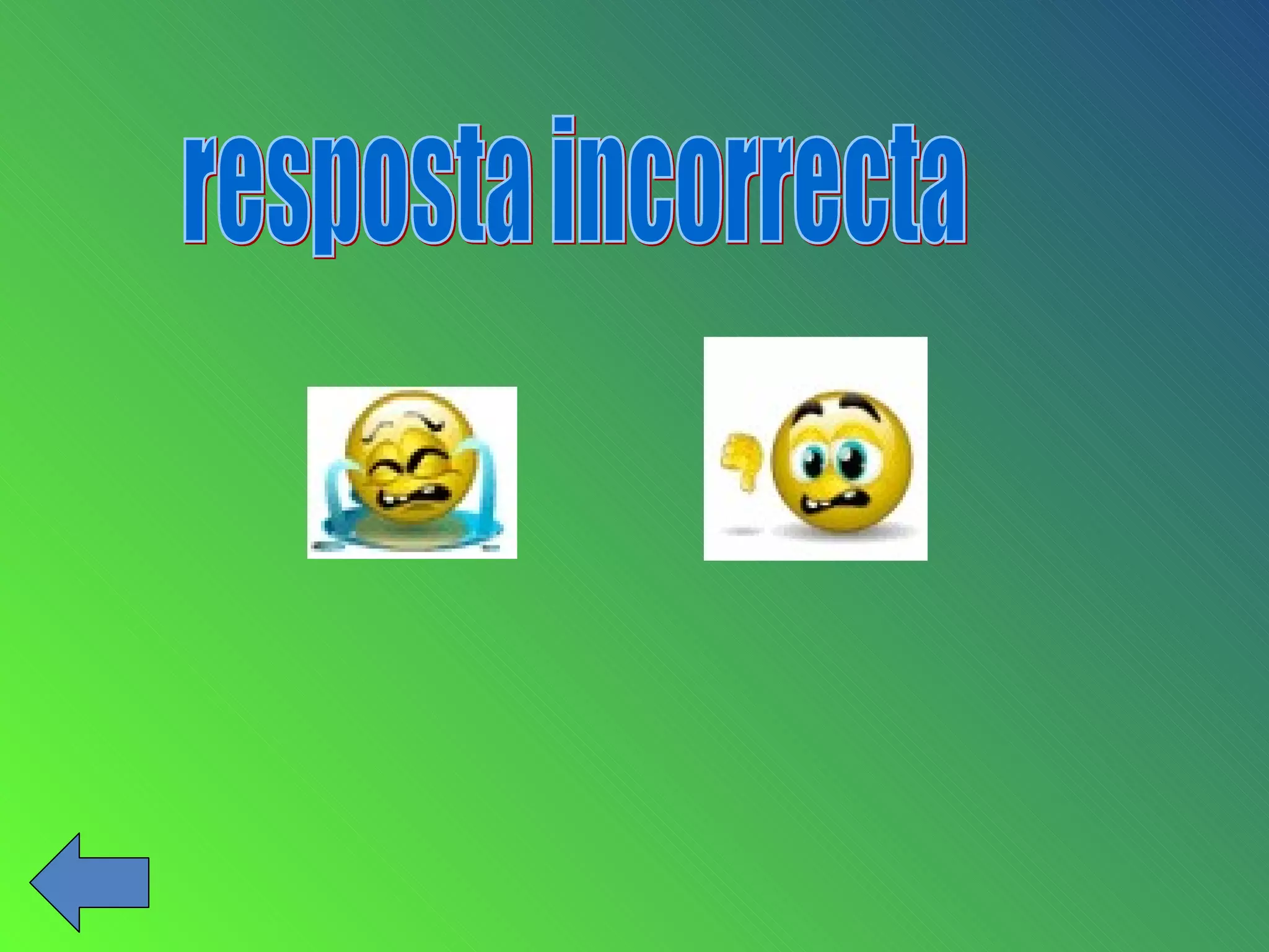 resposta incorrecta 
