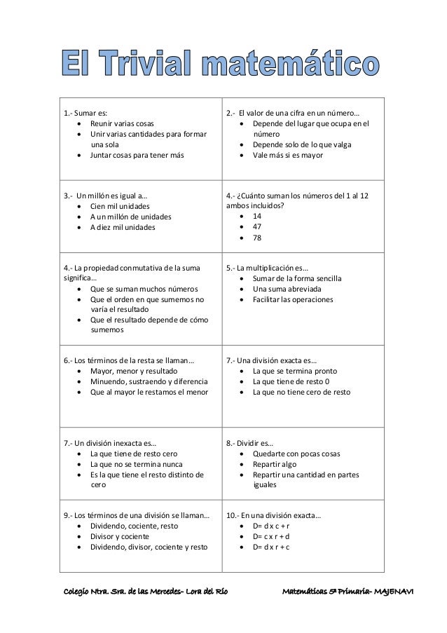 preguntas de las matematicas trivial matem 225 tico preguntas de las matematicas trivial matem 225 tico