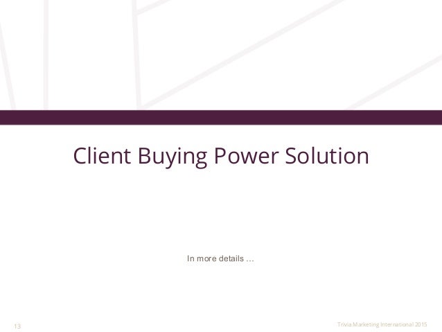 Trivia Marketing Solutions Services V14 Uk