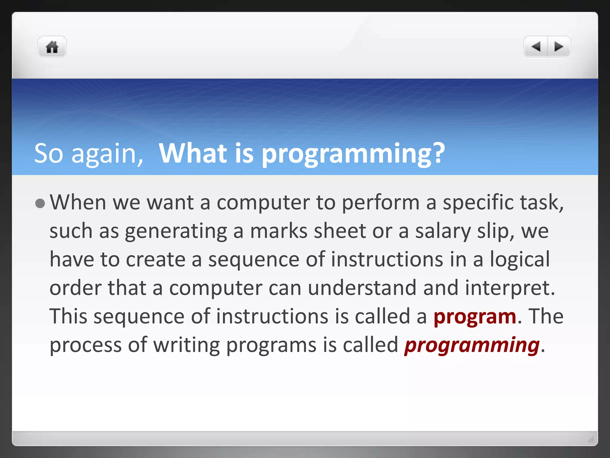 Programming Fundamentals | PPT