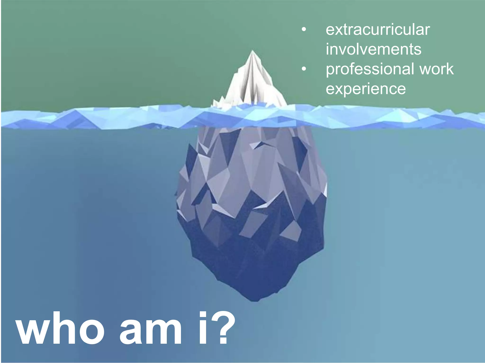 LastModified2017-06-2110:13PMPacificStandardTimePrinted
6
who am i?
• extracurricular
involvements
• professional work
experience
 