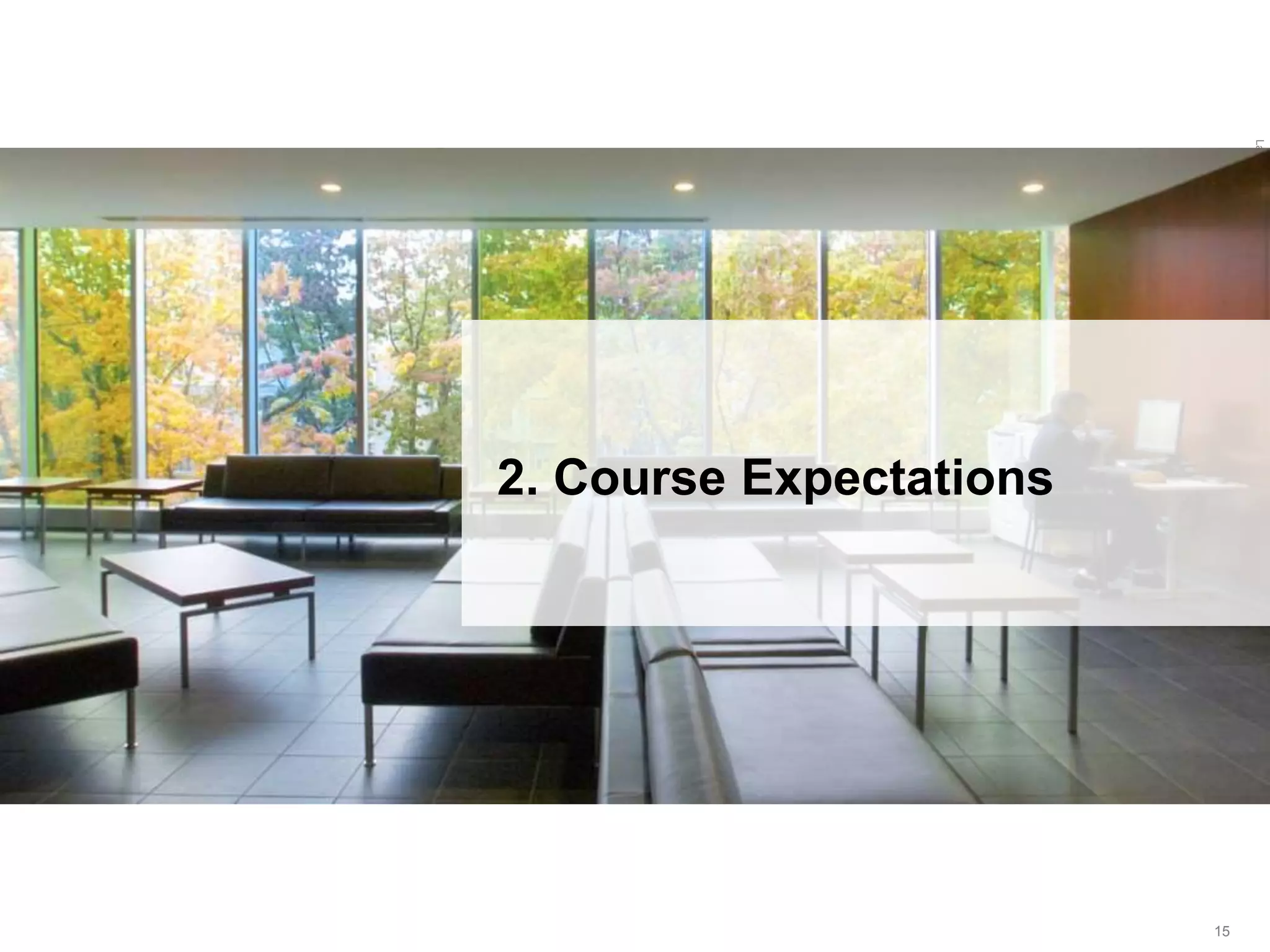 LastModified2017-06-2110:13PMPacificStandardTimePrinted
15
2. Course Expectations
 