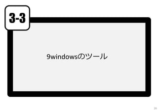 9windowsのツール
26
3-3
 