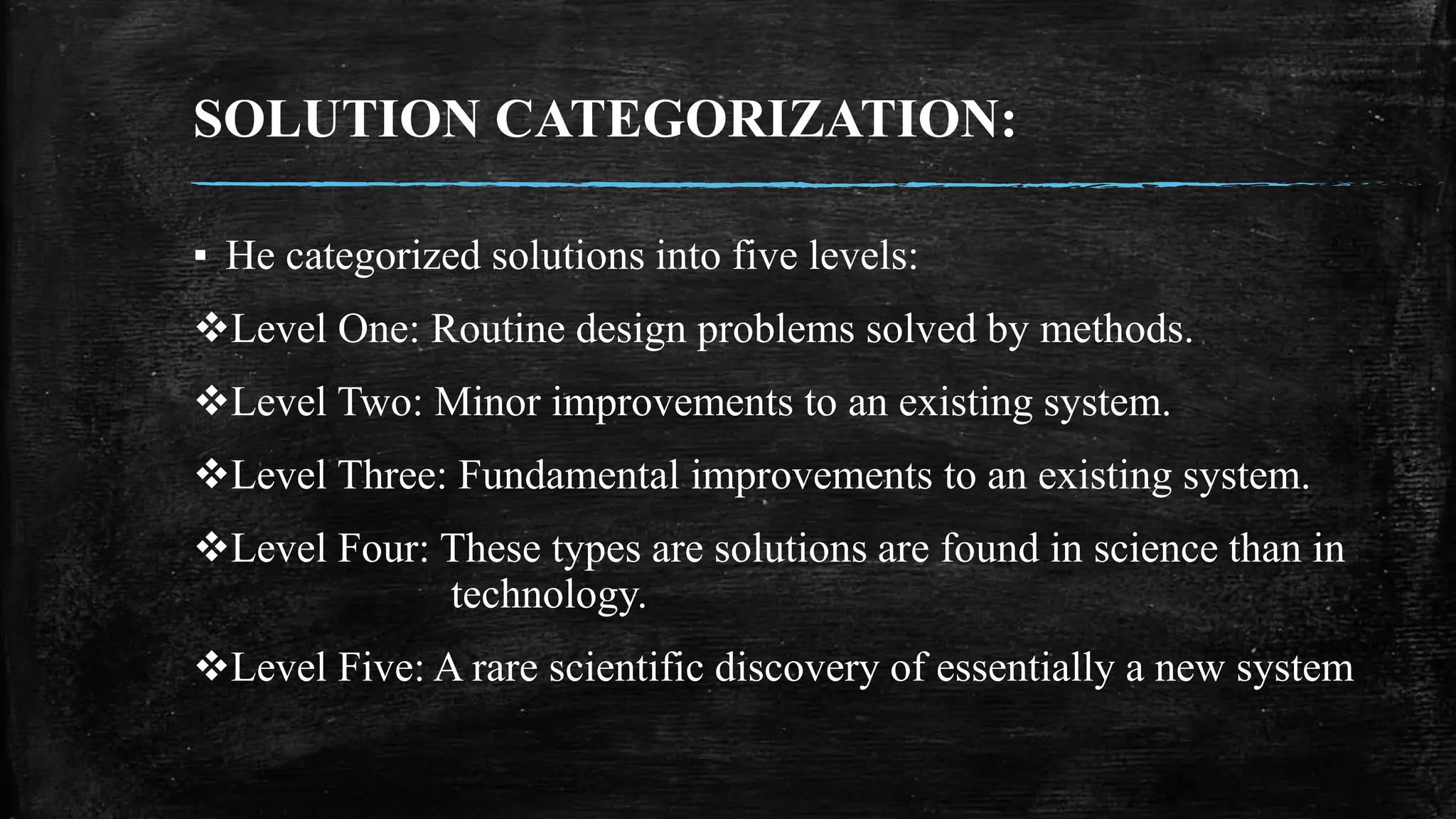 TRIZ- Theory of Inventive Problem Solving | PPTX