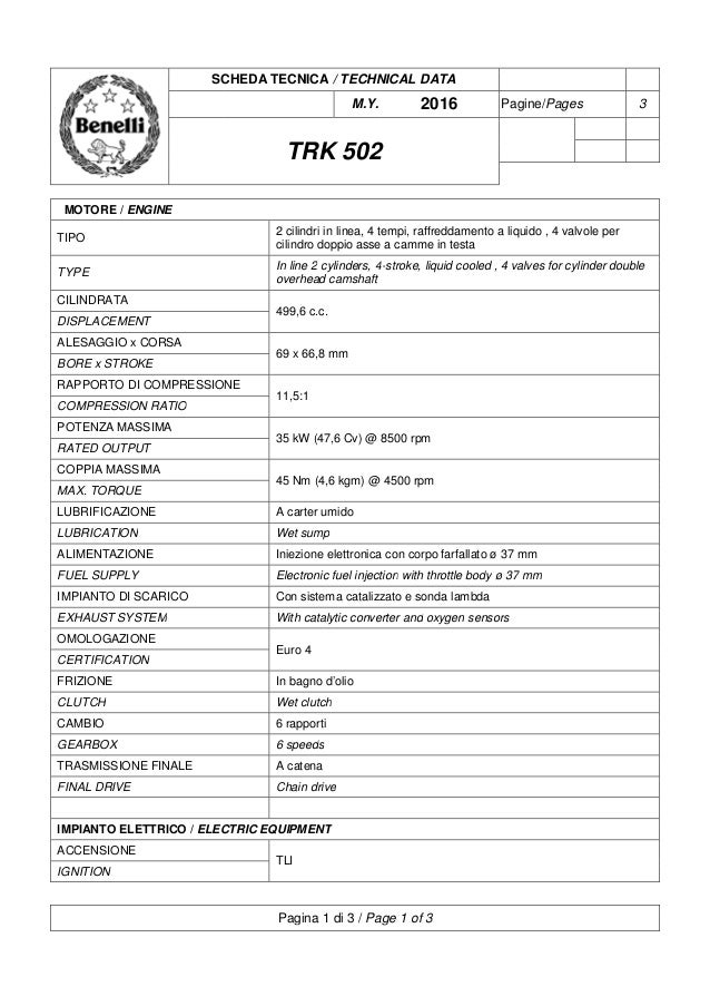 Benelli Trk 502 Benelli Trk 502
