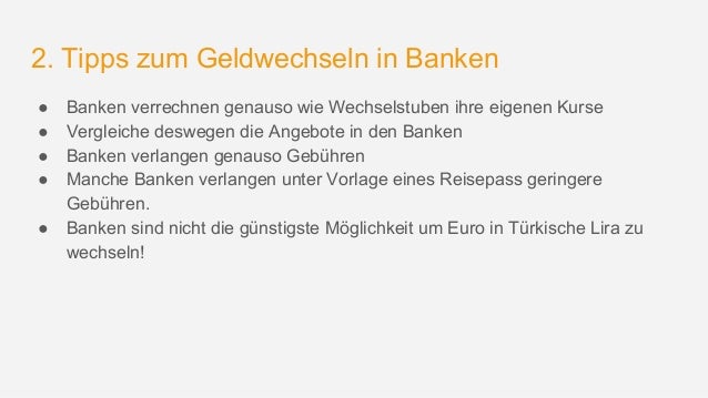 Turkische Lira In Euro Wechseln Tipps Um Gebuhren Zu Sparen