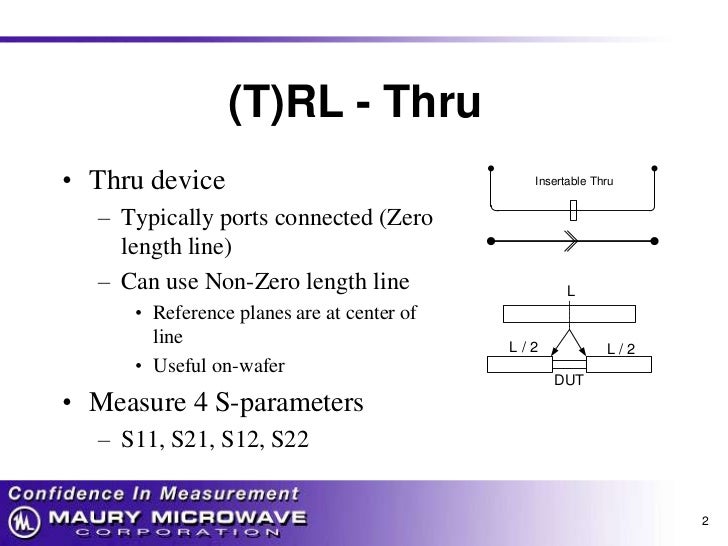 Trl calibration
