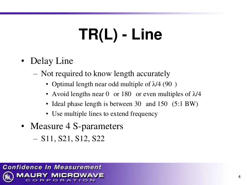 Trl calibration