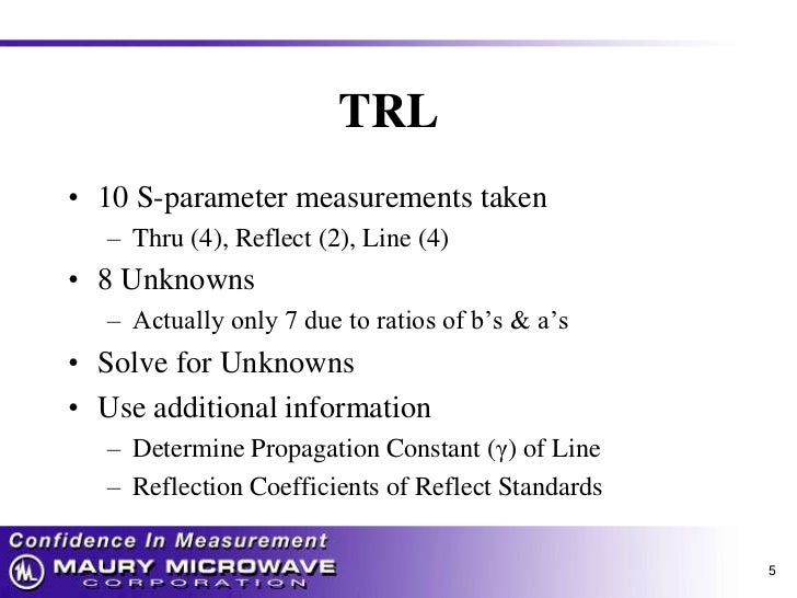 Trl calibration