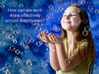 How can we work 
more effectively 
across directorates? 
 
