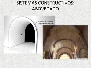SISTEMAS CONSTRUCTIVOS:
ABOVEDADO
 