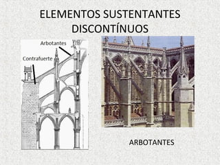 ELEMENTOS SUSTENTANTES
DISCONTÍNUOS
ARBOTANTES
 