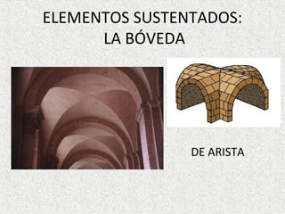 ELEMENTOS SUSTENTADOS:
LA BÓVEDA
DE ARISTA
 