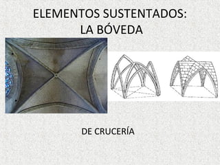ELEMENTOS SUSTENTADOS:
LA BÓVEDA
DE CRUCERÍA
 