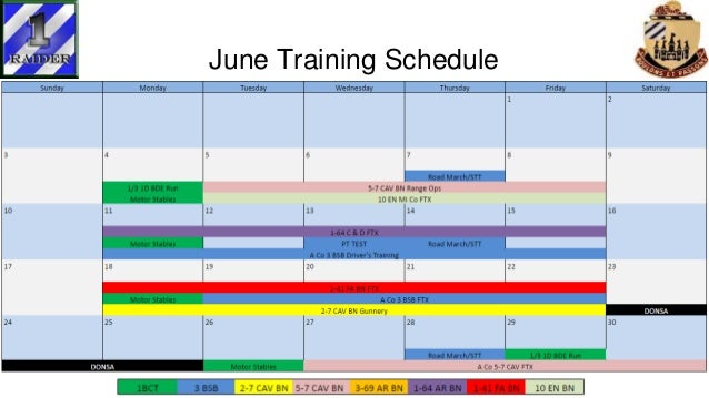 Army bct schedule 
