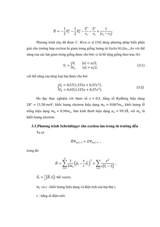 Trạng thái liên kết của electron và lỗ trống trong bán dẫn hai chiều | PDF