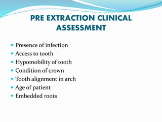 Pre Extraction Evaluation Trans Alveolar Extraction | PPTX
