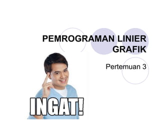 PEMROGRAMAN LINIER
GRAFIK
Pertemuan 3
 