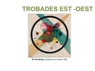 TROBADES EST -OEST
W. Kandinsky, Cercles en un cercle, 1923
 