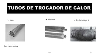TUBOS DE TROCADOR DE CALOR
 Lisos
Com e sem costura
 Aletados  Em formato de U
eteX 15
 