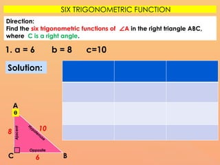 Comprehensive Guide to Trigonometric Functions and Right Triangle ...