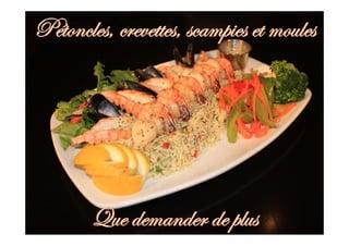 Présentations - Restaurant Trois barils 