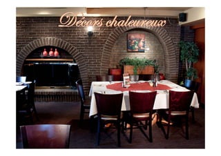 Présentations - Restaurant Trois barils 