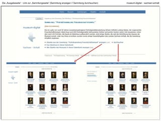 Die „Ausgabeseite“ : Link zur „Museumsseite“ 