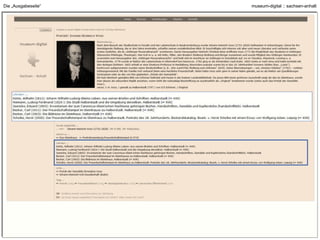 Die „Ausgabeseite“ : Link zur „Sammlungsseite“ (Sammlung anzeigen // Sammlung durchsuchen) 