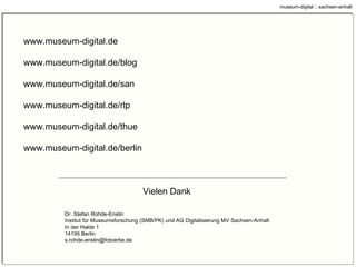 museum – digital oder: Gib anderen eine Chance, für Dich zu arbeiten! 