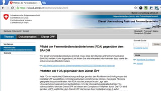 Pflichten der FDA gegenüber ÜPF
 