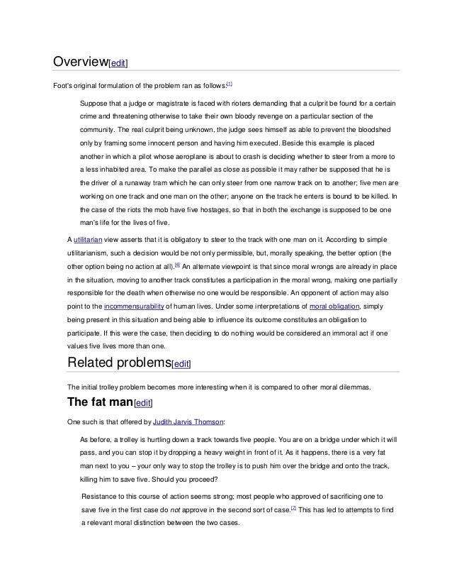 The trolley problem essay sample 13547 07 image