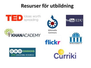 Resurser för utbildning



           Wikimedia
           Commons
 