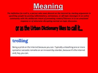 Urban Dictionary - bridge troll 