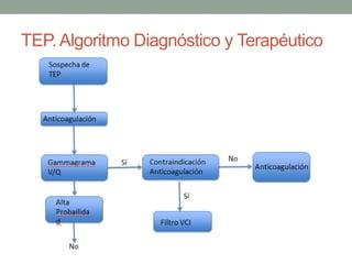 TEP. Algoritmo Diagnóstico y Terapéutico
 