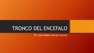 TRONCO DEL ENCEFALO
DR. JUAN GABRIEL SANCHEZ SANCHEZ
 