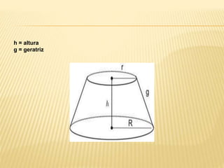 h = altura
g = geratriz
 