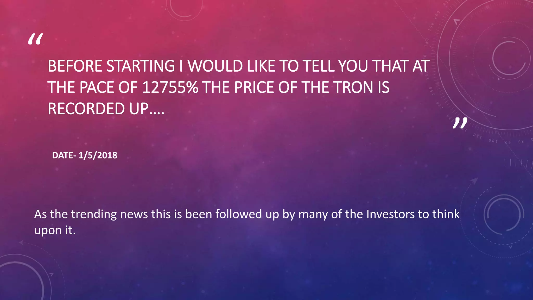 Tron Coin - King Of CryptoCurrency | PPTX