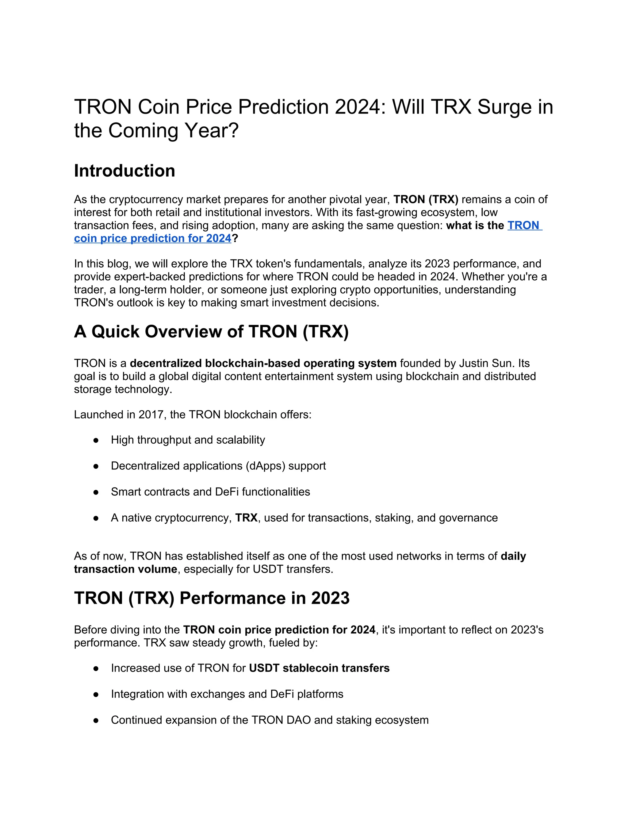 TRON Coin Price Prediction 2024_ Will TRX Surge in the Coming Year.docx