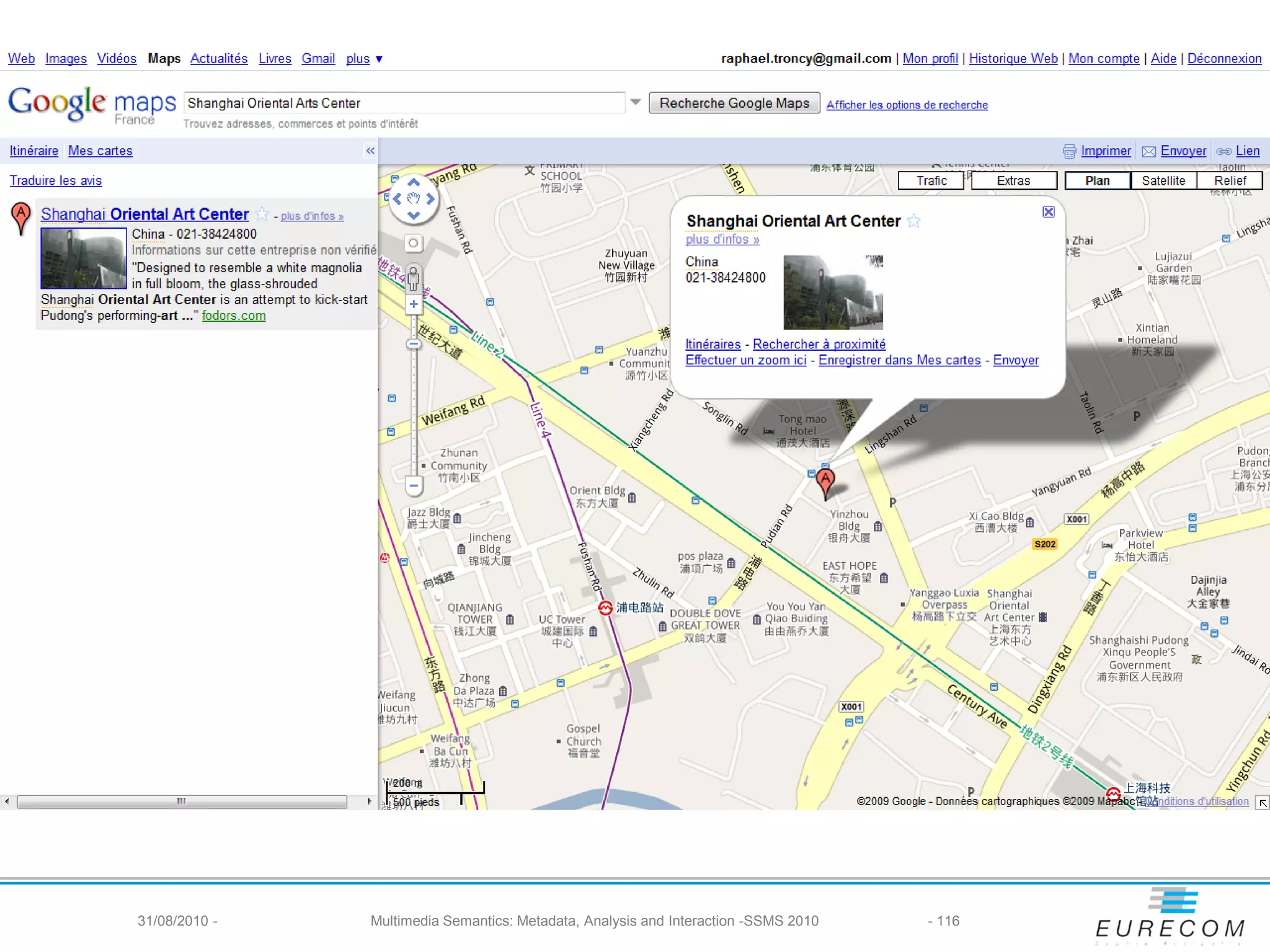 31/08/2010 -   Multimedia Semantics: Metadata, Analysis and Interaction -SSMS 2010   - 116
 